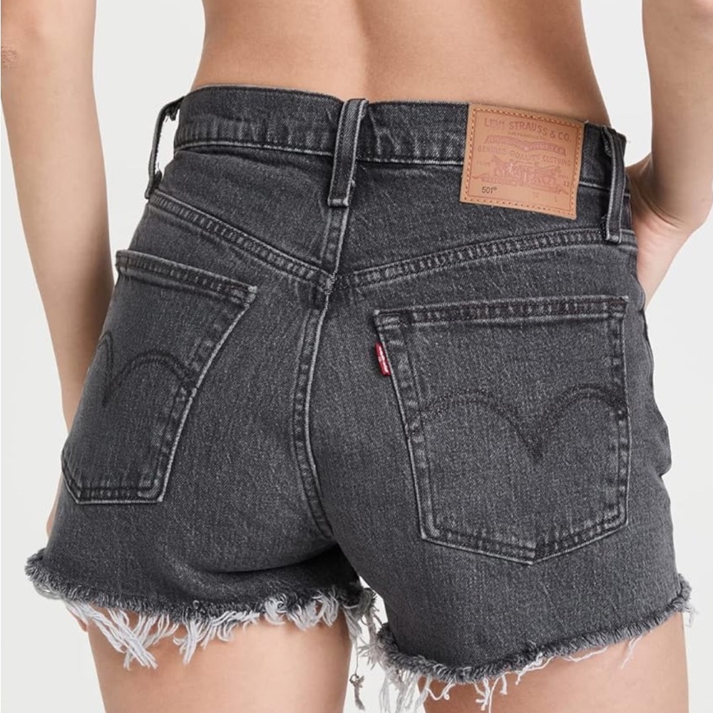 Levis gray denim cutoffs